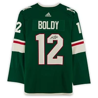 Matthew Boldy Green Minnesota Wild Autographed adidas Authentic Jersey