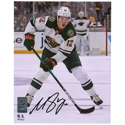 Matthew Boldy Minnesota Wild Autographed 8" x 10" NHL Debut Photograph