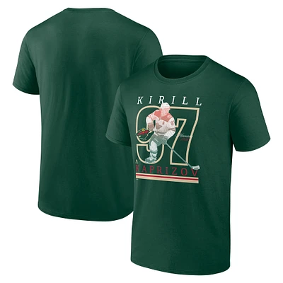 Men's Fanatics Kirill Kaprizov Dark Green Minnesota Wild Player T-Shirt