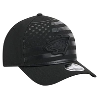 Men's New Era  Black Minnesota Wild Game Day Stealth Flag 9FORTY A-Frame Adjustable Hat