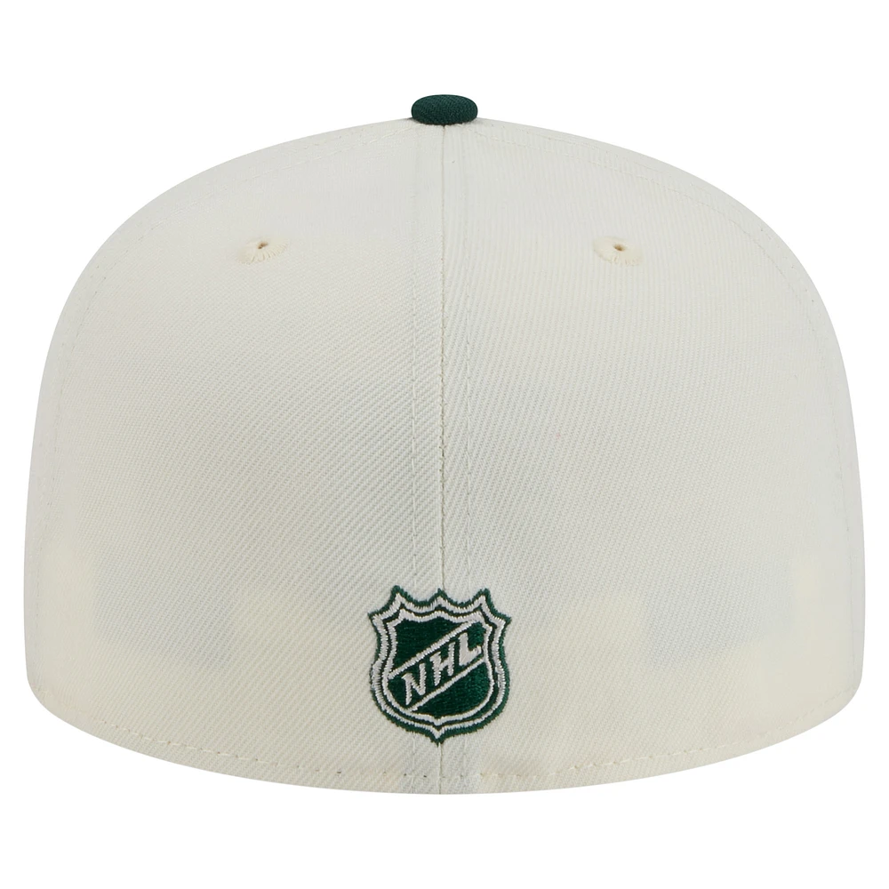 Casquette ajustée bicolore chromée blanche Minnesota Wild 59FIFTY de New Era pour homme
