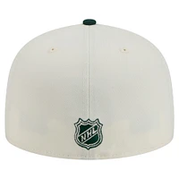 Casquette ajustée bicolore chromée blanche Minnesota Wild 59FIFTY de New Era pour homme