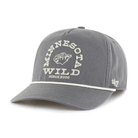 Casquette ajustable Minnesota Wild Canyon Ranchero Hitch '47 pour homme, couleur anthracite