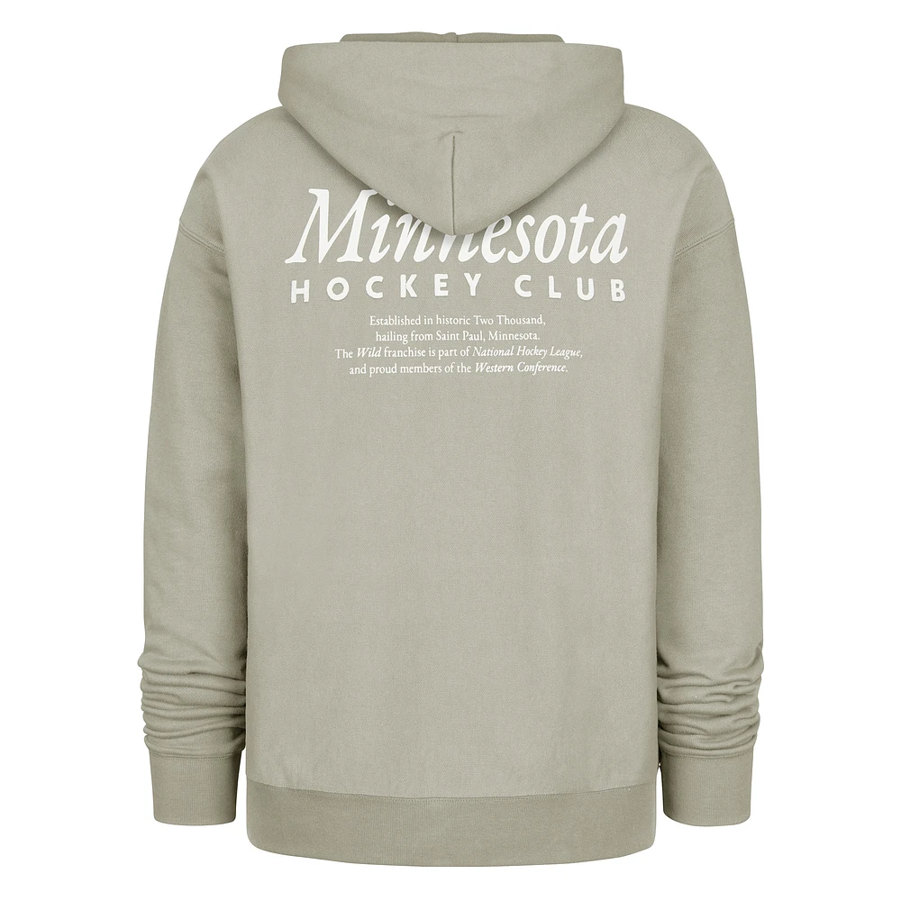 Men's '47  Gray Minnesota Wild Foundation Pullover Hoodie