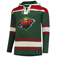 Sweat à capuche en polaire lacets de qualité supérieure Minnesota Wild '47 pour homme, taille grande et