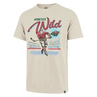 Men's '47  Natural Minnesota Wild Hockey Player Golden Age Scrum T-Shirt