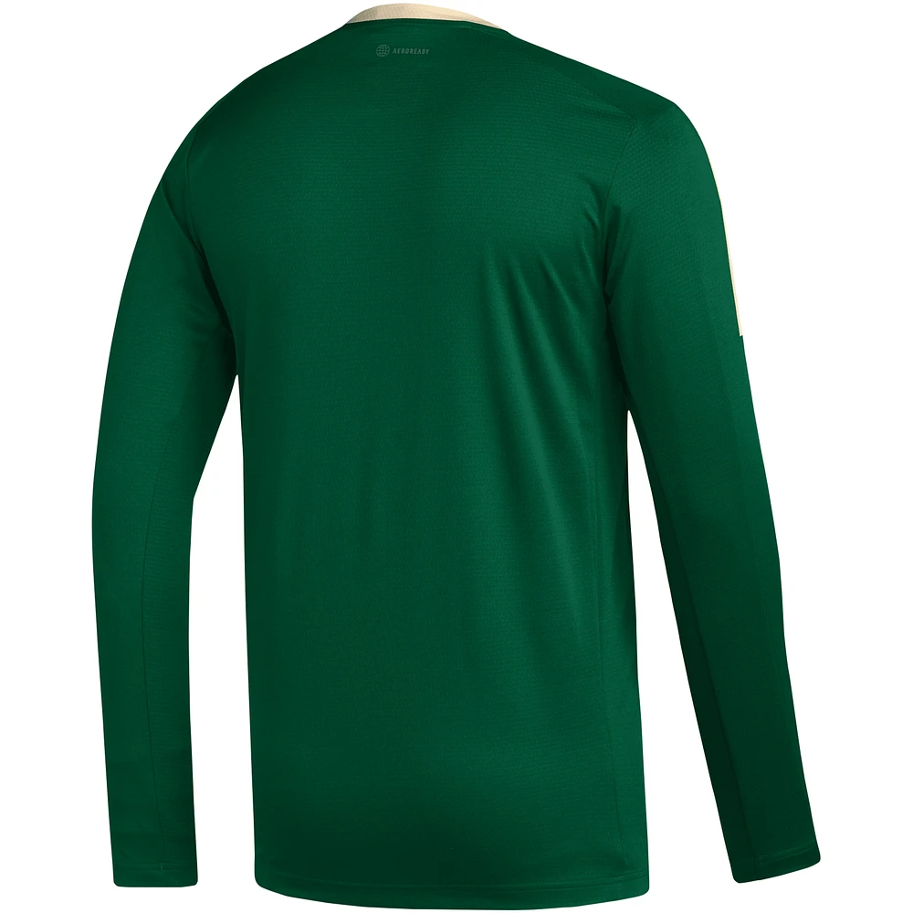 Men's adidas Green Minnesota Wild AEROREADY® Long Sleeve T-Shirt