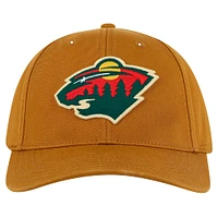 Men's American Needle  Tan Minnesota Wild Hepcat Washed Twill Adjustable Hat