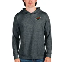 Men's Minnesota Wild Antigua Charcoal Victory Pullover Hoodie