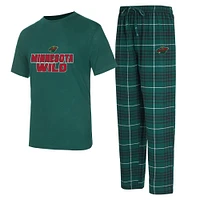 Ensemble de nuit pour homme avec t-shirt et pantalon Minnesota Wild Vector Concepts Sport