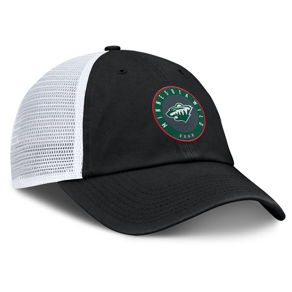 Men's Fanatics  Black/Gray Minnesota Wild Averie Trucker Adjustable Hat