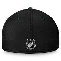 Casquette flexible bicolore Minnesota Wild Authentic Pro Rink Fanatics pour hommes, noir/vert