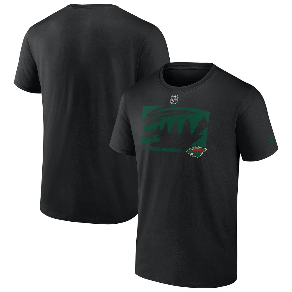 Men's Fanatics Black Minnesota Wild Authentic Pro Core Collection Secondary T-Shirt