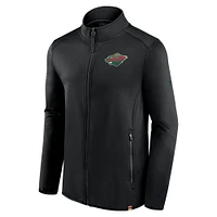 Veste entièrement zippée Fanatics noire Minnesota Wild Authentic Pro pour hommes