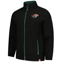 Men's Fanatics  Black Minnesota Wild Authentic Pro Rink Coaches Full-Zip Jacket