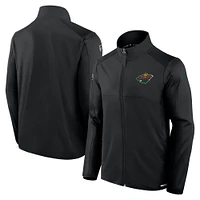 Veste polaire entièrement zippée Minnesota Wild Authentic Pro Rink pour homme Fanatics Black