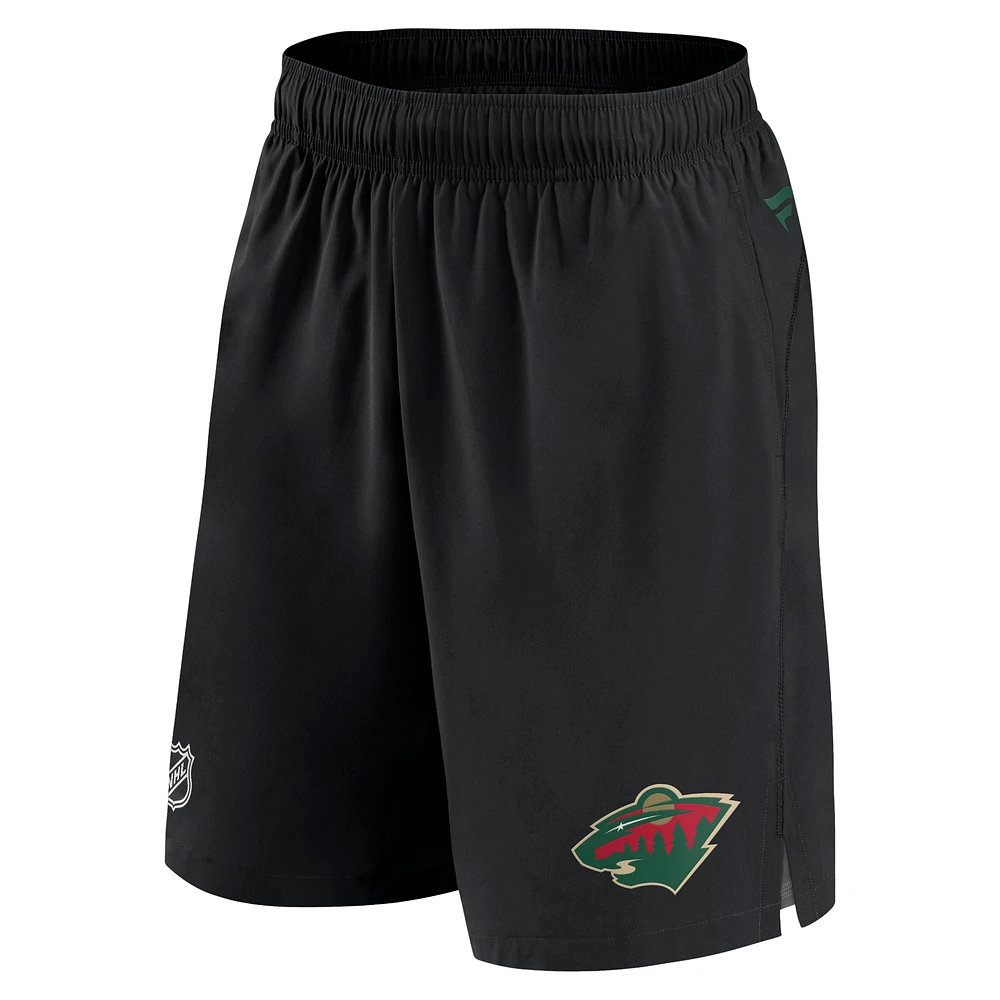 Men's Fanatics Black Minnesota Wild Authentic Pro Rink Shorts