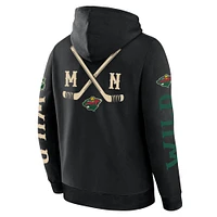 Sweat à capuche en polaire noir Minnesota Wild Big City Legacy pour homme Fanatics