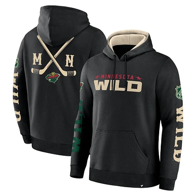 Sweat à capuche en polaire noir Minnesota Wild Big City Legacy pour homme Fanatics