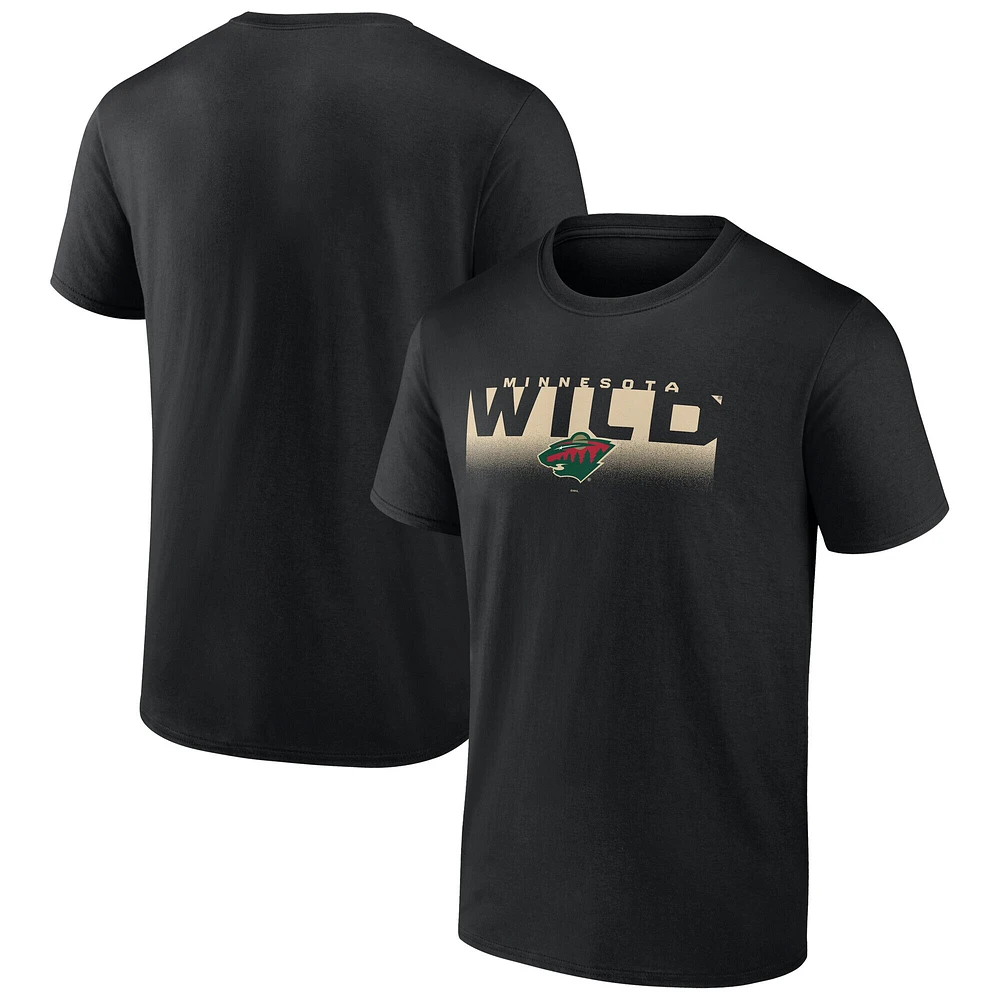T-shirt noir emblématique du Minnesota Wild pour homme Fanatics