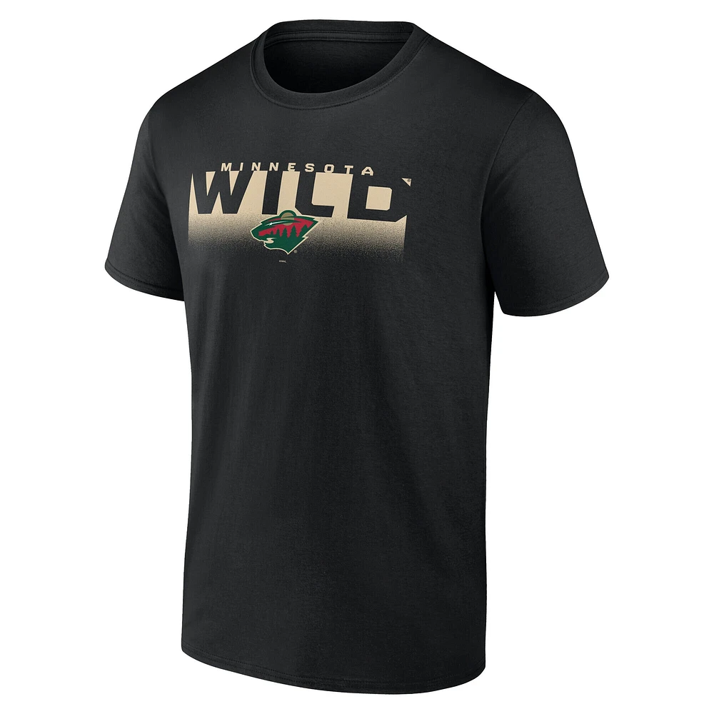 T-shirt noir emblématique du Minnesota Wild pour homme Fanatics