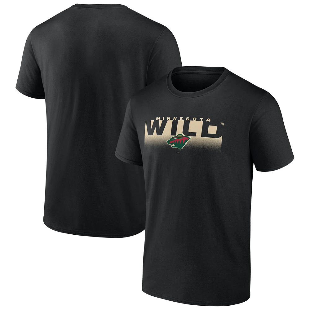 T-shirt noir emblématique du Minnesota Wild pour homme Fanatics