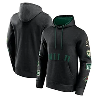 Sweat à capuche en polaire noir Minnesota Wild Winner Fanatics pour hommes