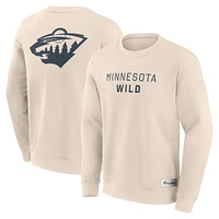 Sweat-shirt à capuche pour homme Fanatics crème Minnesota Wild Elements Future Ground Lettering
