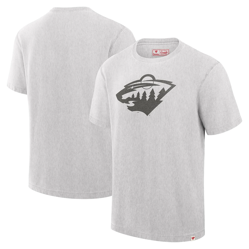 T-shirt pour homme Fanatics crème Minnesota Wild fabriqué au Canada