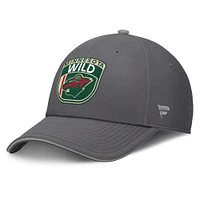 Casquette Fanatics pour homme Minnesota Wild Home Ice Flex grise