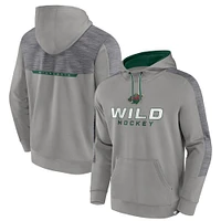 Sweat à capuche gris Fanatics pour homme Minnesota Wild Make the Play