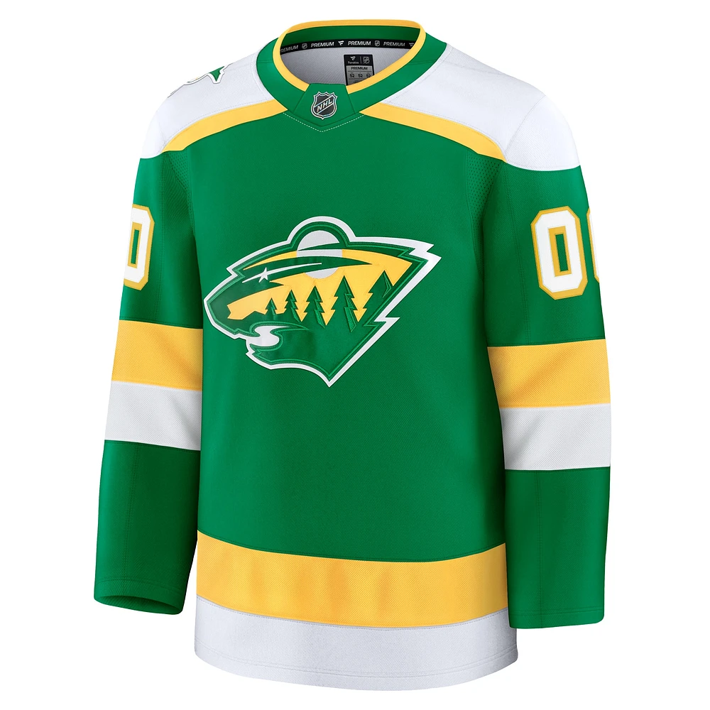 Men's Fanatics Green Minnesota Wild Alternate Premium Custom Jersey