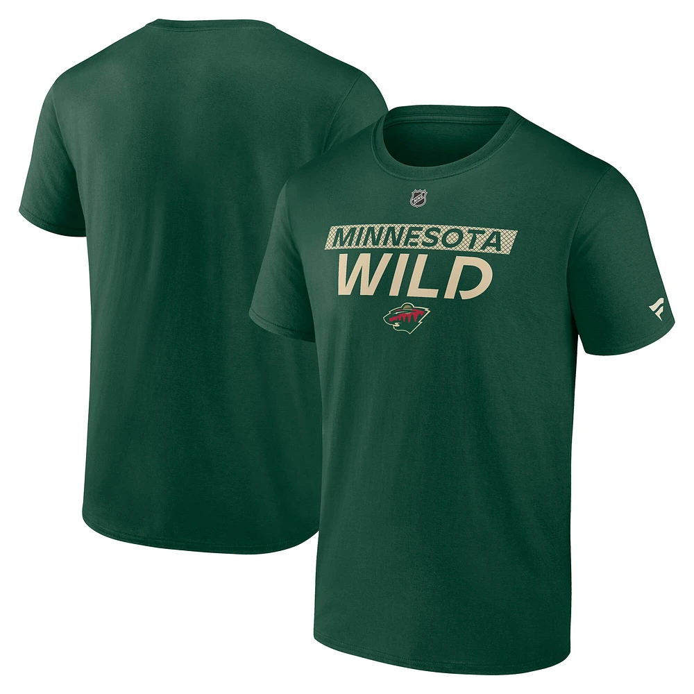 T-shirt Authentic Pro Core Primary pour homme, vert, Fanatics, Minnesota Wild