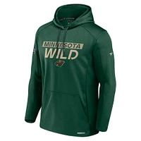 Men's Fanatics  Green Minnesota Wild Authentic Pro Rink Fleece Pullover Hoodie