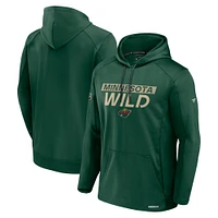 Sweat à capuche en polaire authentique Pro Rink Minnesota Wild pour homme Fanatics Green