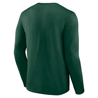 Men's Fanatics  Green Minnesota Wild Authentic Pro Secondary Long Sleeve T-Shirt