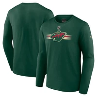 T-shirt vert à manches longues Fanatics Minnesota Wild Authentic Pro secondaire pour hommes