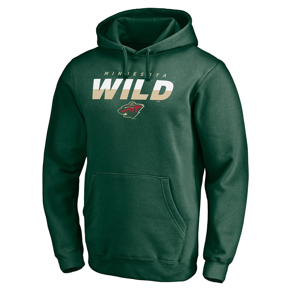 Sweat à capuche en polaire vert Minnesota Wild Block Party Elevate Play pour hommes Fanatics