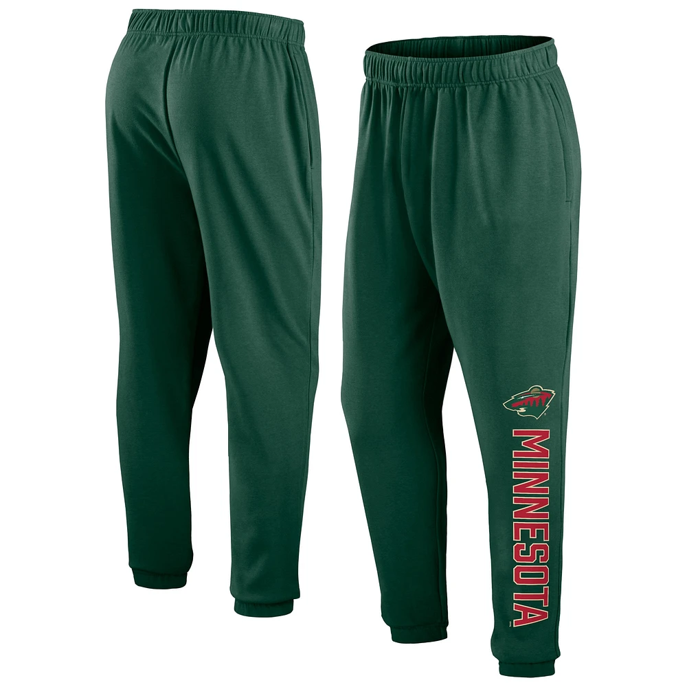 Pantalon de survêtement en polaire Fanatics vert Minnesota Wild Chop Block pour hommes