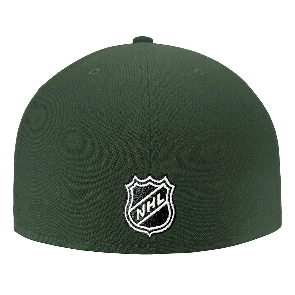 Casquette ajustée avec logo principal Fanatics Green Minnesota Wild Core pour hommes