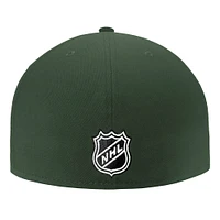 Casquette ajustée avec logo principal Fanatics Green Minnesota Wild Core pour hommes