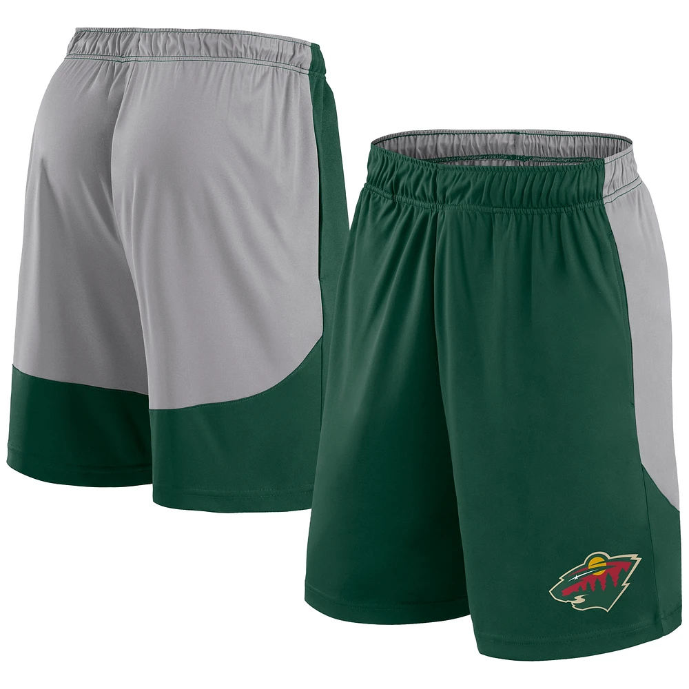 Short Fanatics vert Minnesota Wild Go Hard pour hommes