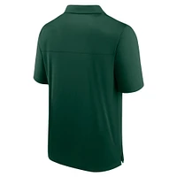 Men's Fanatics  Green Minnesota Wild Left Side Block Polo