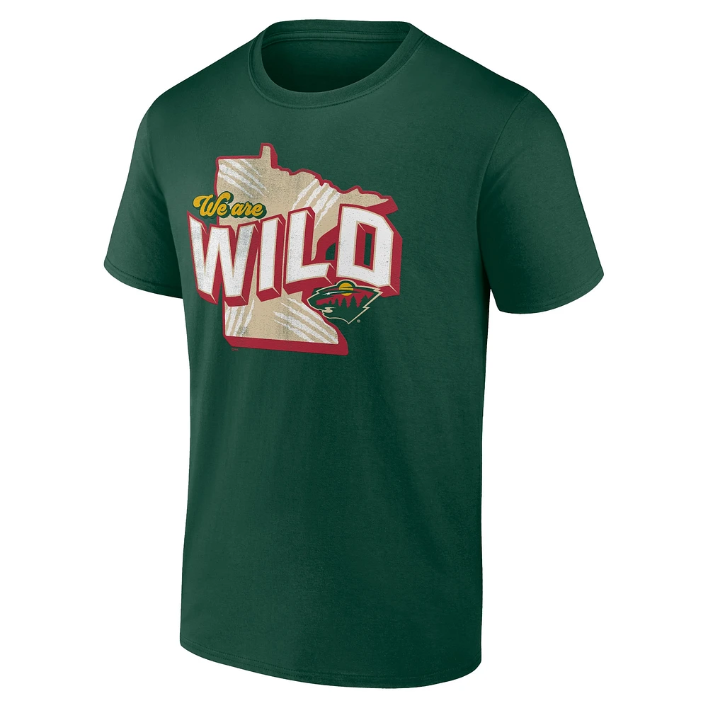 Men's Fanatics Green Minnesota Wild Local T-Shirt