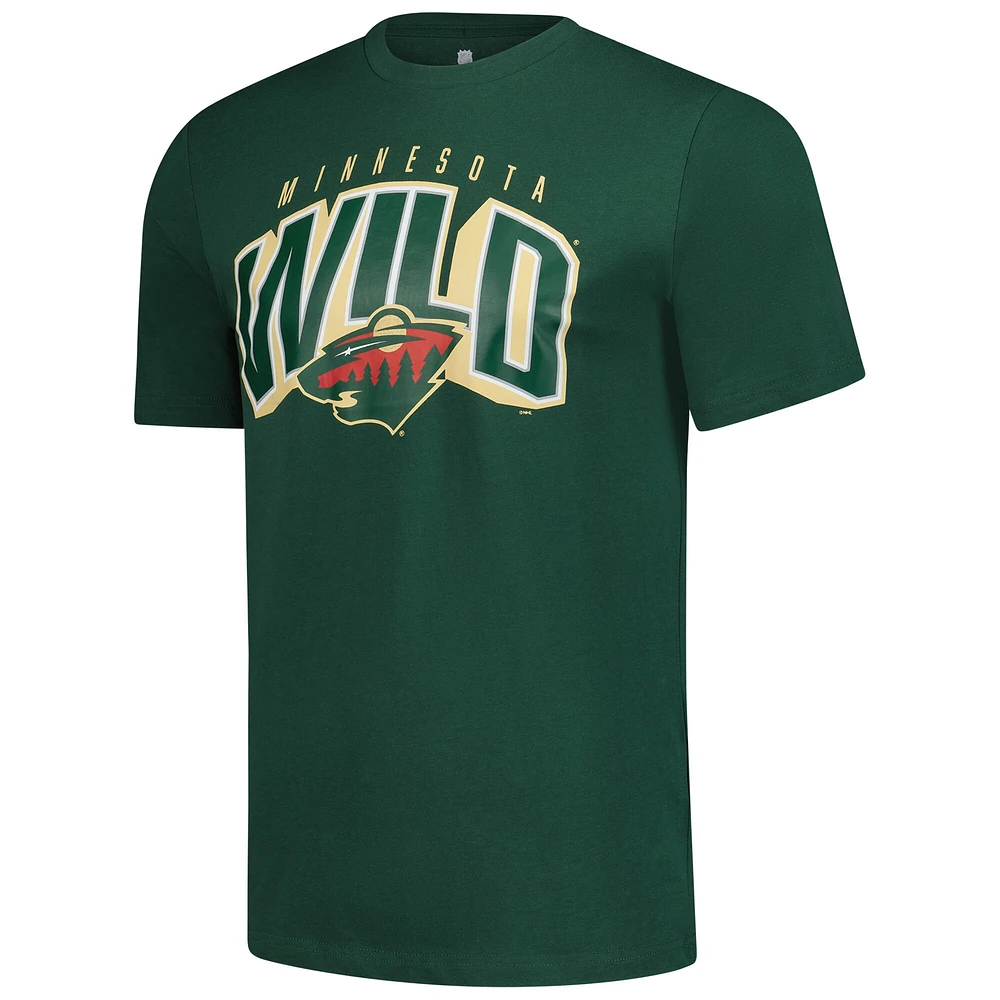 T-shirt vert fanatiques pour hommes Minnesota Wild