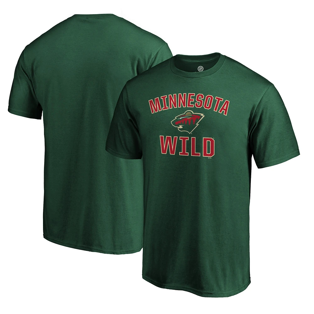 Men's Fanatics Green Minnesota Wild Team Victory Arch T-Shirt