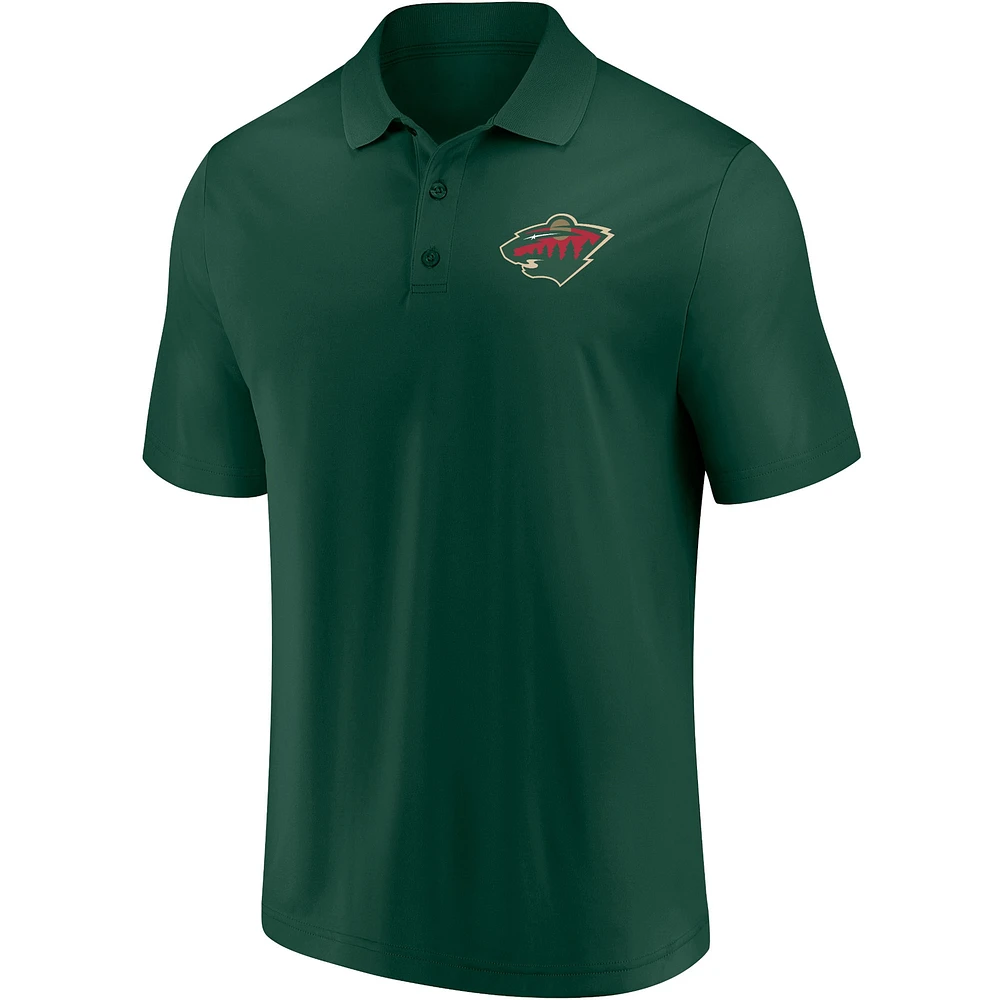 Polo vert Fanatics pour hommes Minnesota Wild Winning Streak