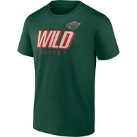 Ensemble de deux t-shirts fanatiques verts Minnesota Wild Wordmark pour hommes