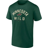 Men's Fanatics Green Minnesota Wild Wordmark Two-Pack T-Shirt Set