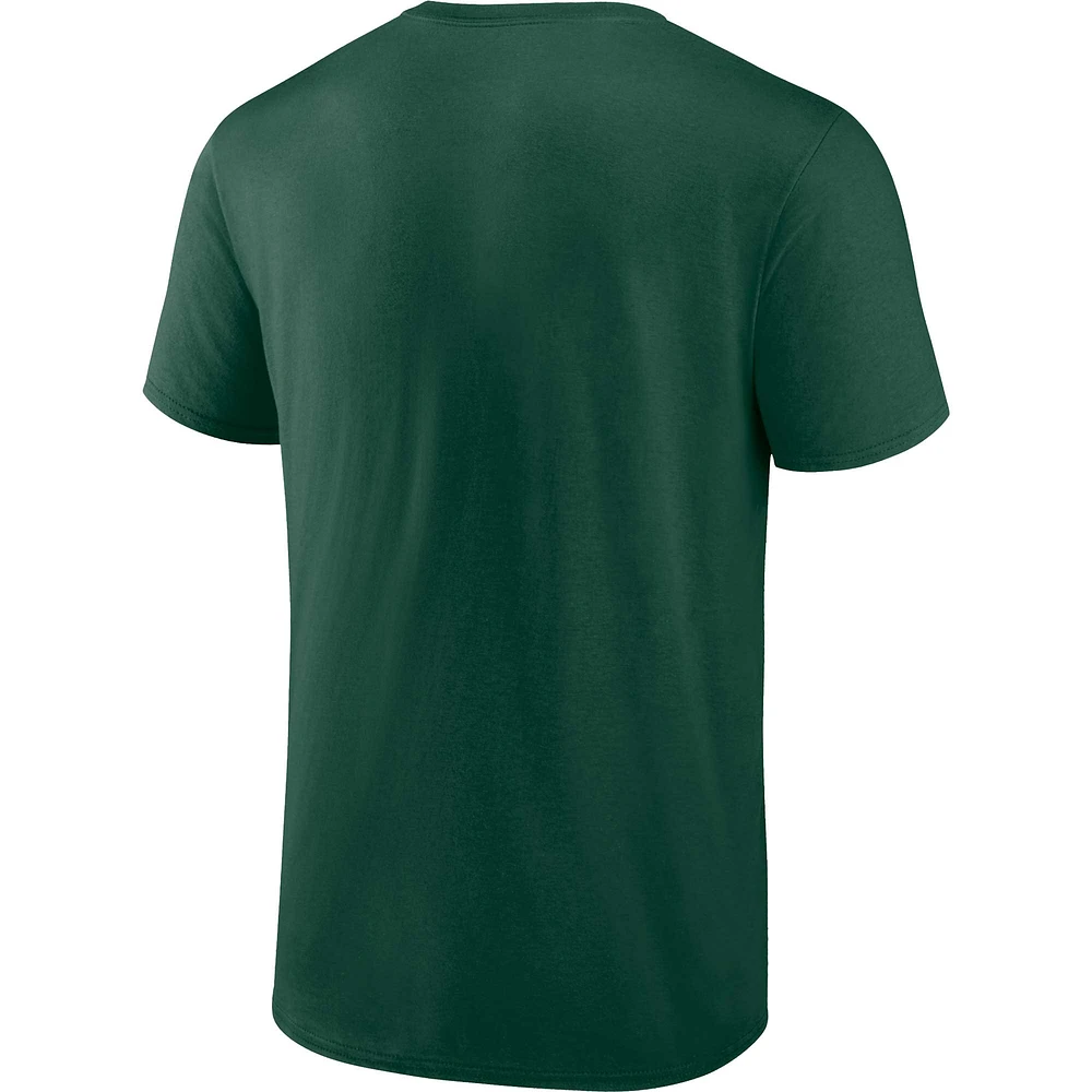 Men's Fanatics Green Minnesota Wild Wordmark Two-Pack T-Shirt Set